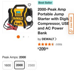 Dewalt jump starter and compressor