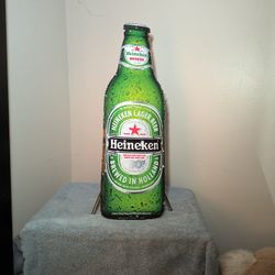 Heineken Bottle Metal Sign 