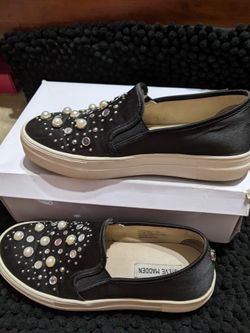 Steve Madden Glade Black Satin