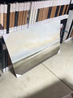 48” x 32” Neutral Abstract Landscape Canvas Wall Art | Modern Minimalist | Gallery Wrapped | $30
