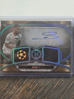 Suso sevilla autograph card /75 
Game worn memorabilia