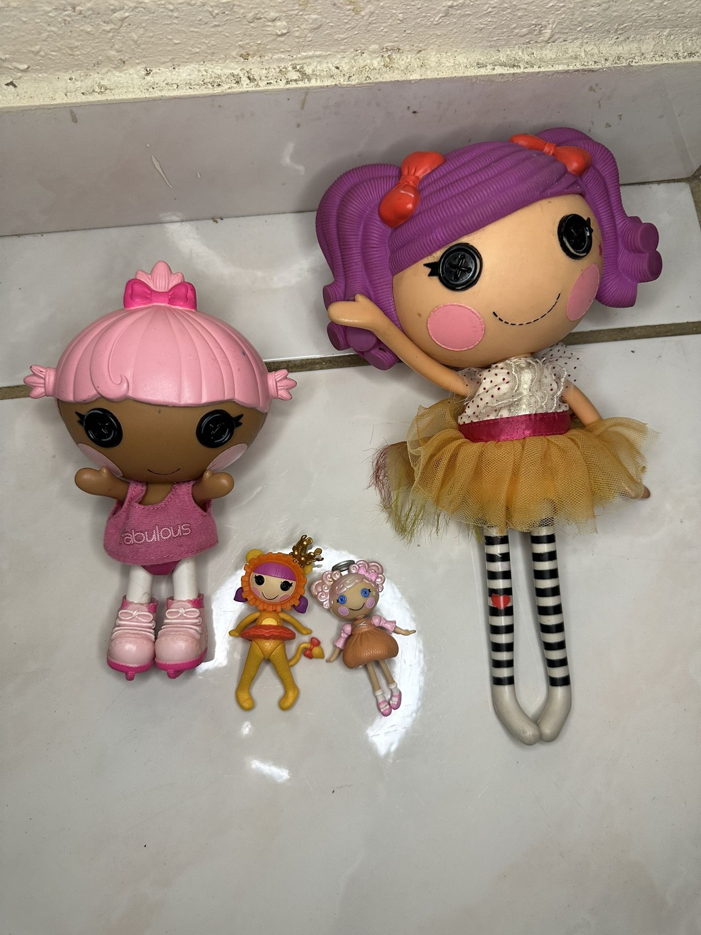Lalaloopsy Peanut Big Top Full Size Doll / Lot 3 Lapaloopsy Small Medium Large