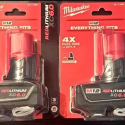 Milwaukee batteries m12 6.0