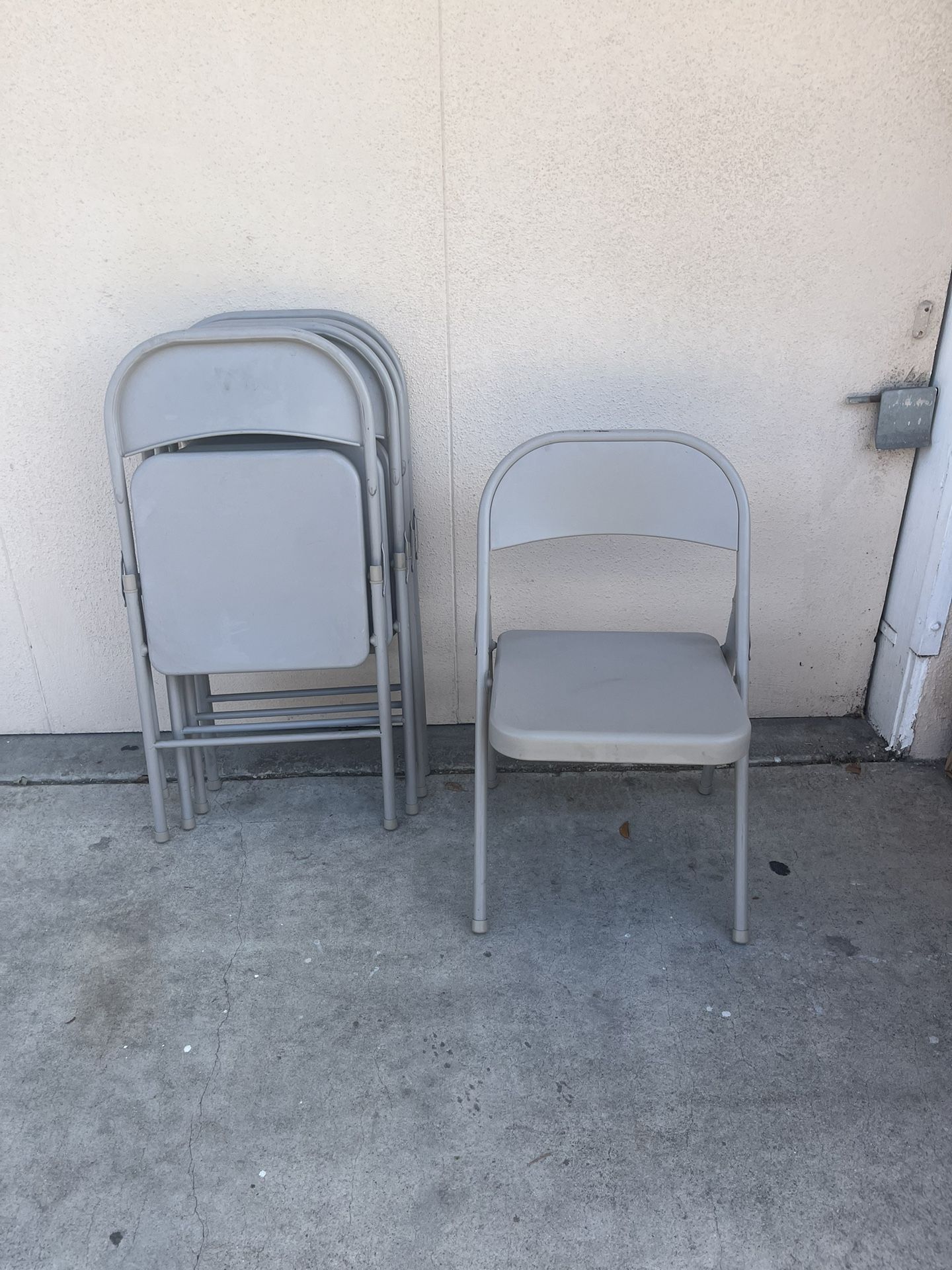 5 Fold Up Metal Chairs