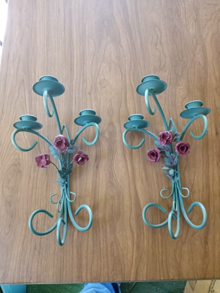 Metal Wall Hanging Candle Holders
