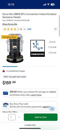 Indoor/outdoor Kerosine Heater
