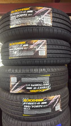 195/70/14 Blackhawk tires 🛞