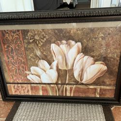 PICTURE WITH BEAUTIFUL FRAME READY TO HANG 42x32 Like NEW 