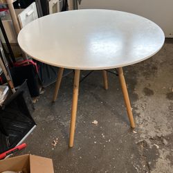 White Round Table 