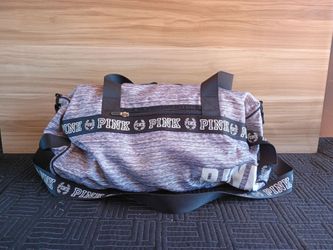 Victoria's Secret PINK heathered gray duffel bag