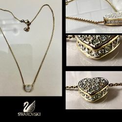 Swarovski vintage heart necklace 