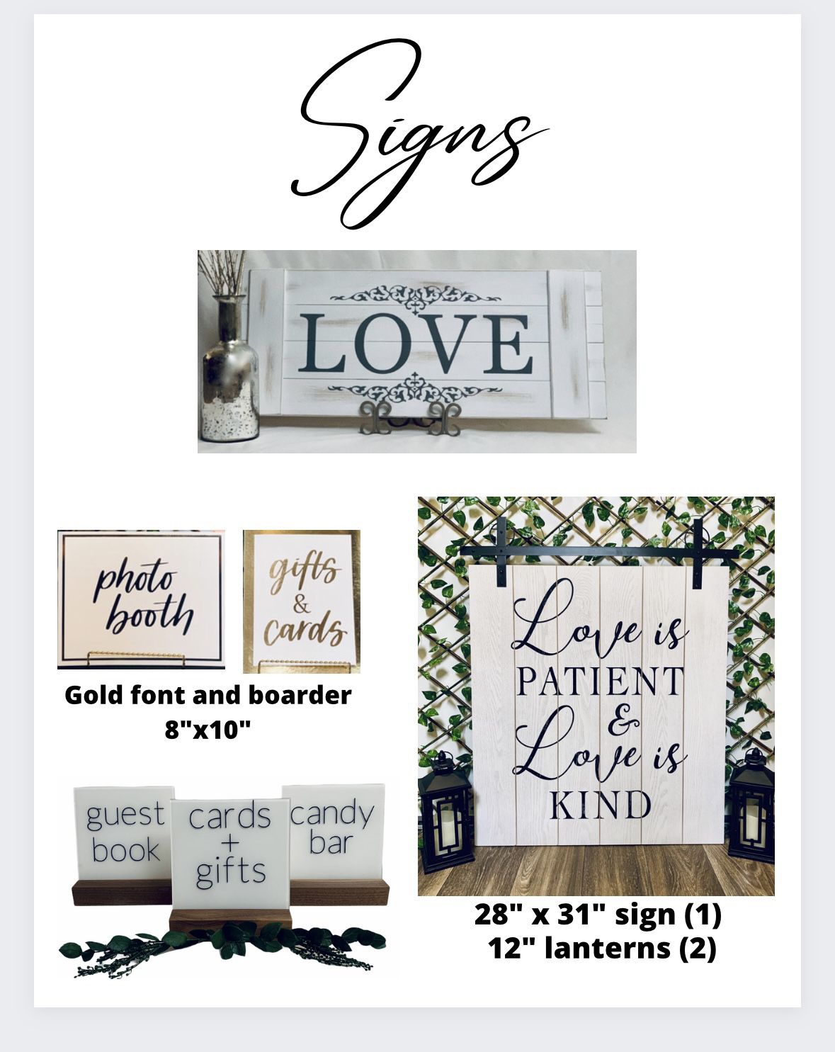 Lot Of Wedding Signs 