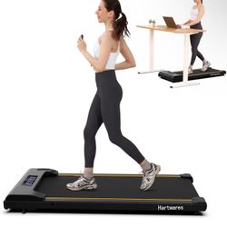 Walking Pad Under Desk Treadmill, 2.5HP Brushless Motorized Electric Walking Treadmill for Home, 2 in 1 Small Running Jogging Machine for Home Office,