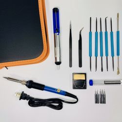 60W 110V Electric Soldering Iron Kit Solder with Case