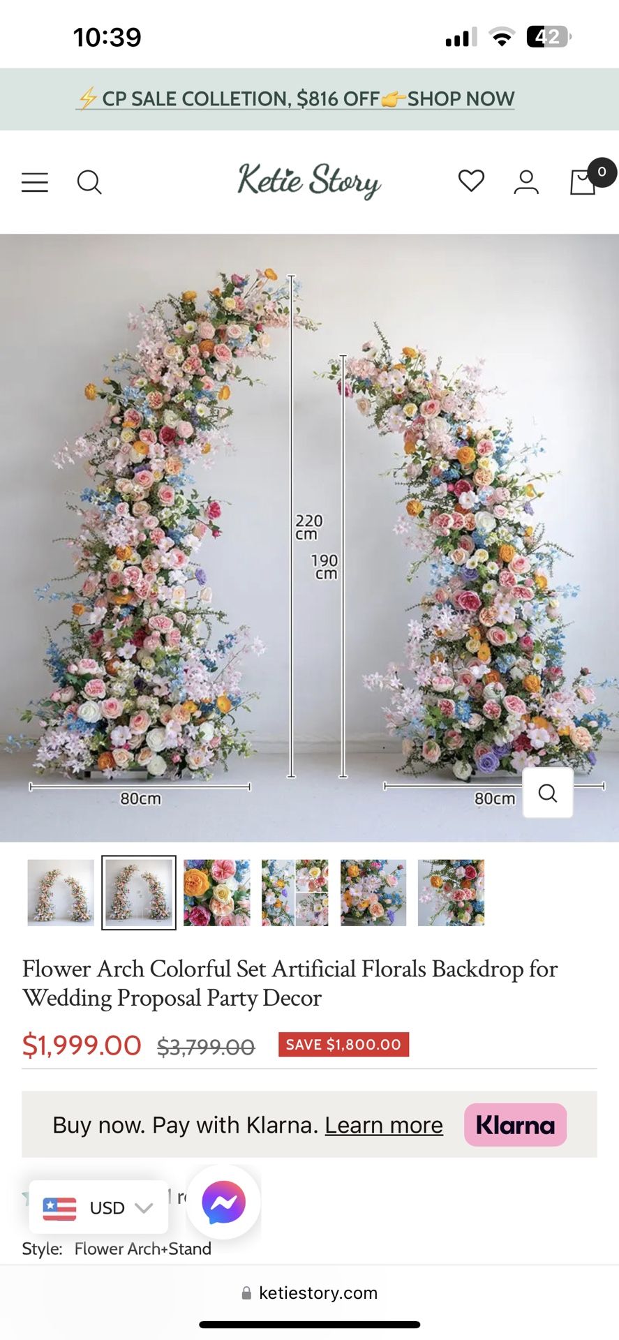 Brand New Flower Wedding Arch