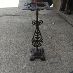 Antique Iron Ash Tray Stand 