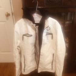 Fried Denim NYC Moto Jacket With Removable Hood Mens Large 