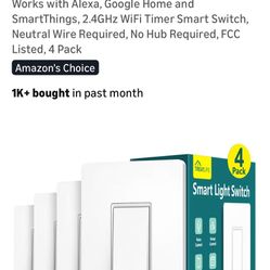 SMART LIGHT SWITCH - 4 PACK