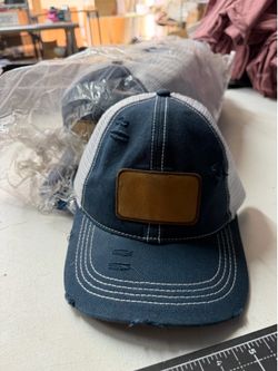 Blank distressed mesh caps