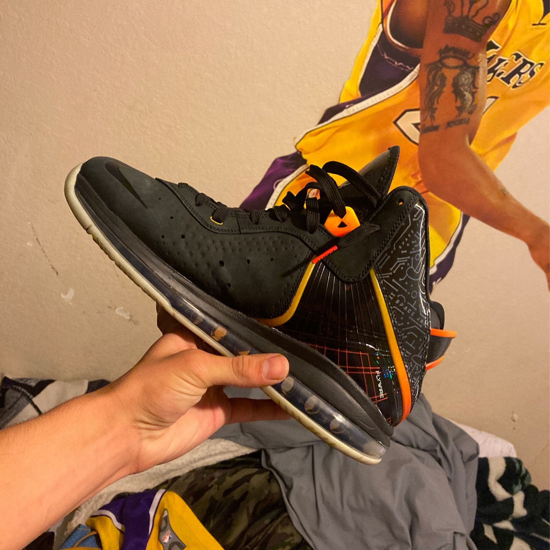 Nike Lebron 8 Space jam Black Sole Custom Size 12