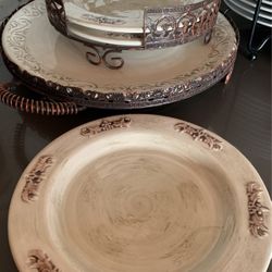 Dessert plates with rack