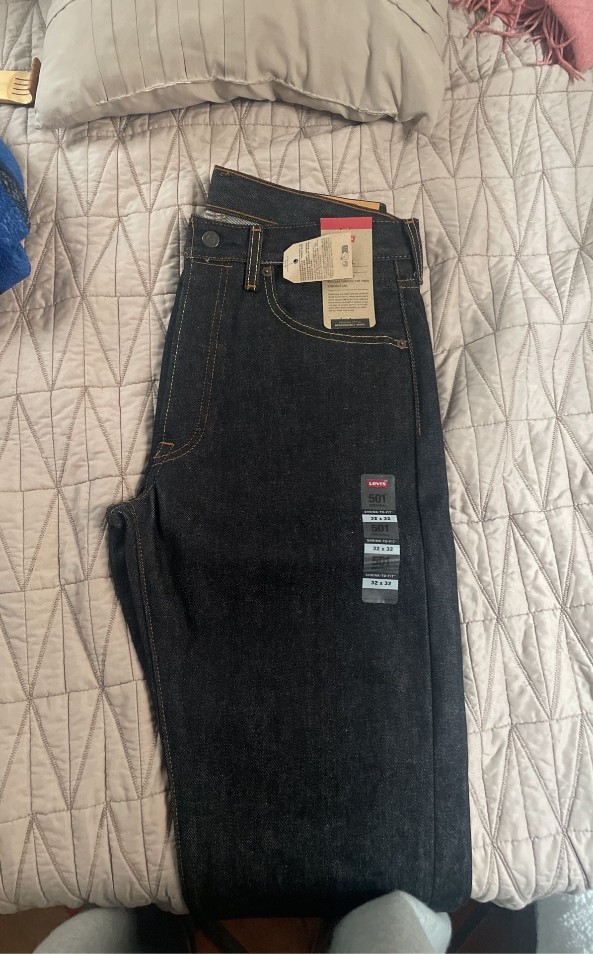 Levi’s 501 Jeans (black Rigid) Size 32x32
