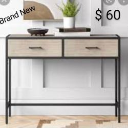 Brand New Console Table With 2 Drawers Light Gray 