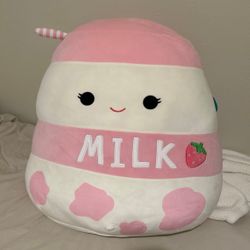 Strawberry Milk Squishmallow 24 inch (Amelie)