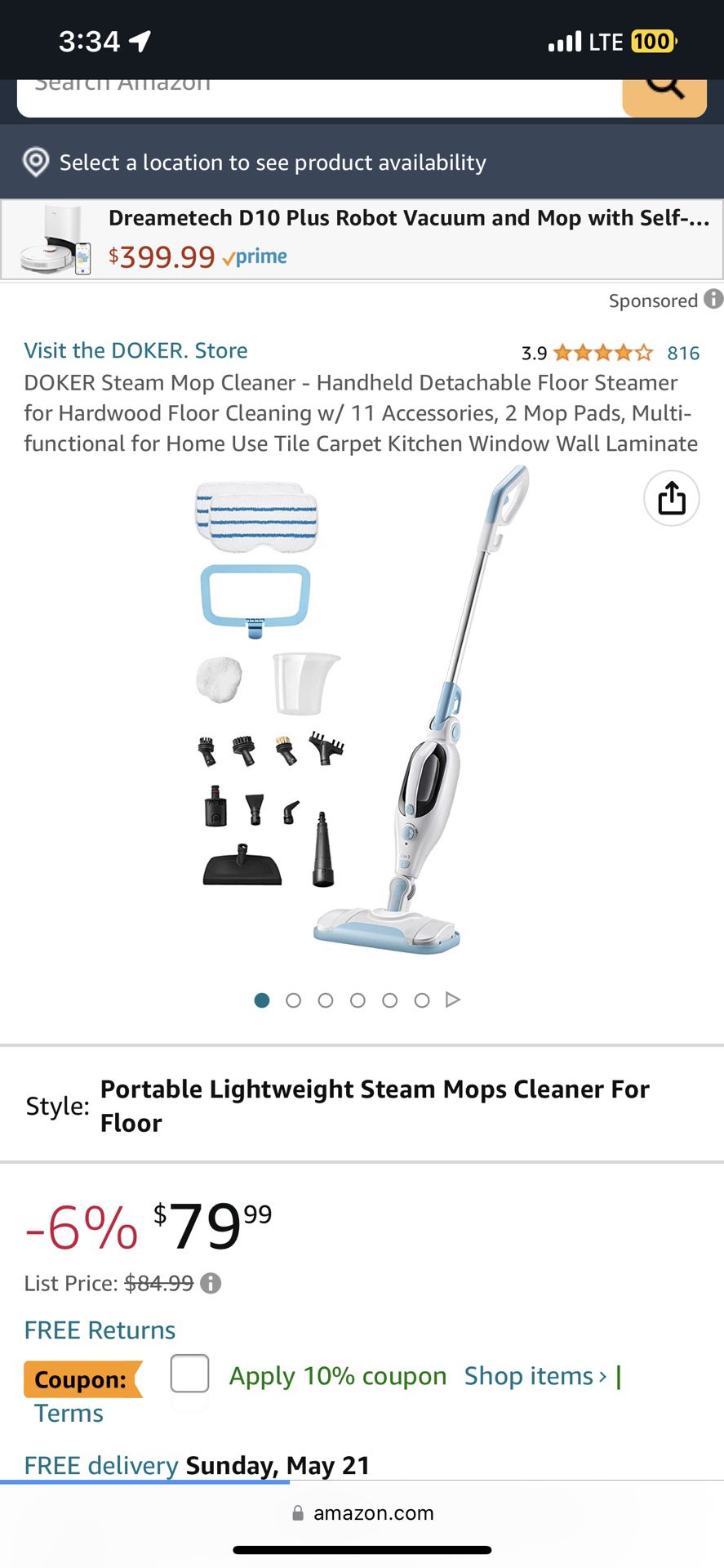 PURSTEAM THERMA PRO 211 Steam Mop Cleaner for Sale in Palmdale, CA - OfferUp