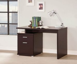 Brand New Contemporary Cappuccino Office Desk