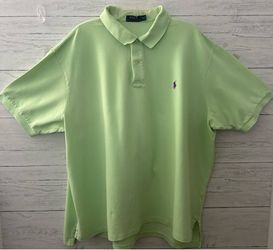 POLO Ralph Lauren Light Green Polo W/ Purple Logo Men’s 3XB Big