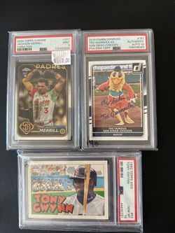 PADRES PSA Graded Baseball Card Lot of 3