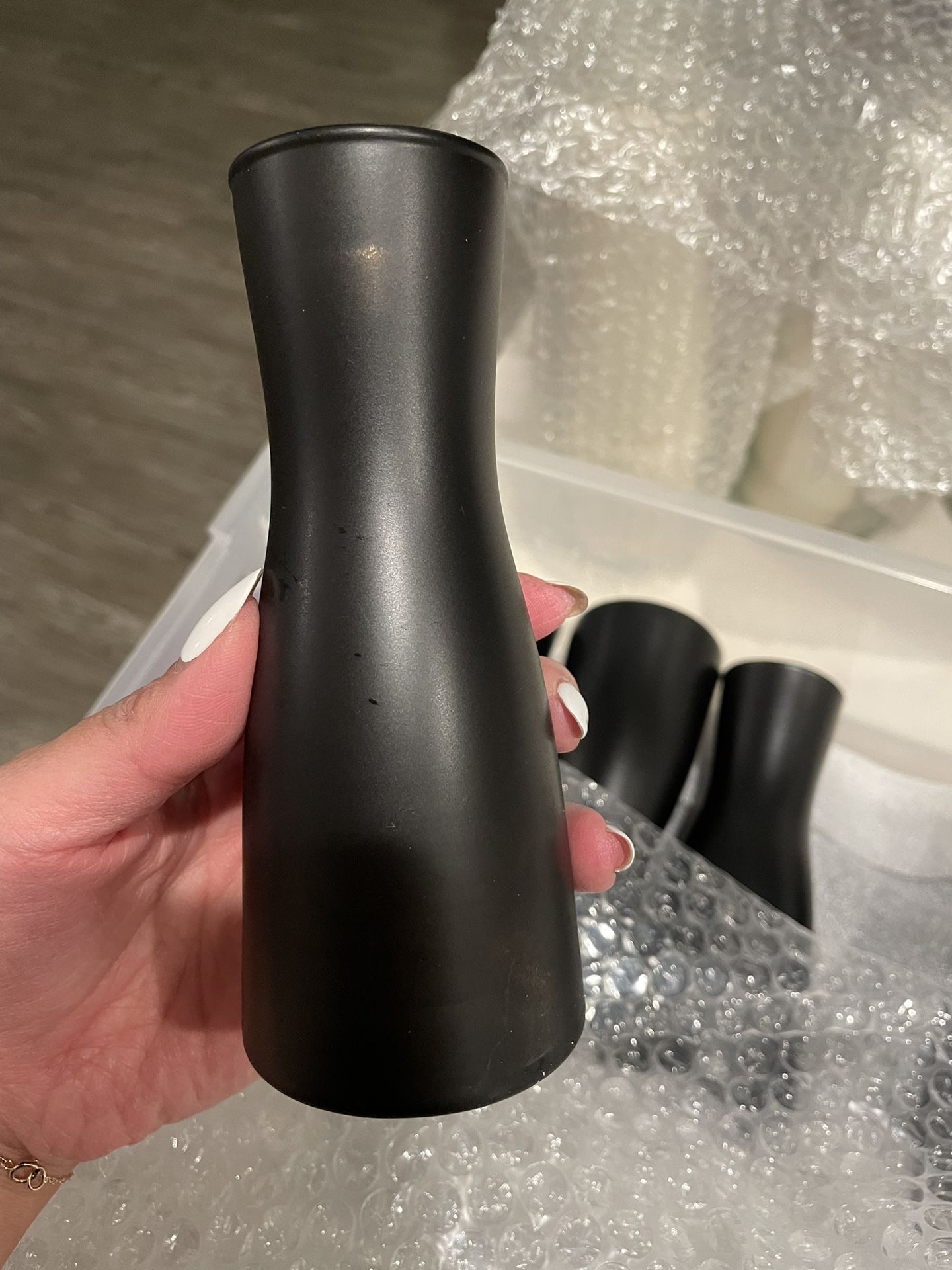 Matte black Glass Vases!