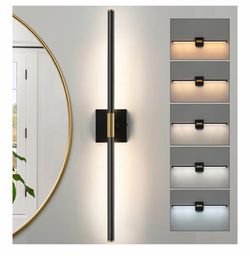 Black Gold Vanity Light Fixtures for Bathroom Over Mirror 30 inch LED Bath Sconces