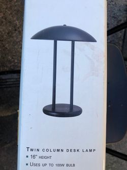 Twin coloum desk lamp 16”
