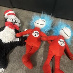 Cat In The Hat Stuffed Dolls. Dr. Seuss Dolls Thing One And Thing Two And The Cat 