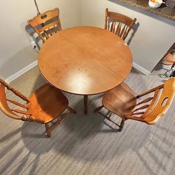 Round Kitchen Table And 4 Chairs