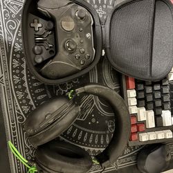 Elite Xbox controller and razor headset
