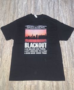 vintage 2003 black NYC Blackout Tee New York City (SIZE: SMALL, LARGE, XL) BRAND NEW graphic tee print Knicks- $30