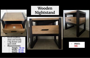 Wooden nightstand
