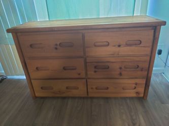 Solid Wood 6-Drawer Dresser