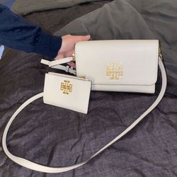 Tory Burch Britain White Ivory Cross Body Purse