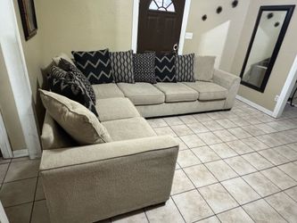 L shaped living room