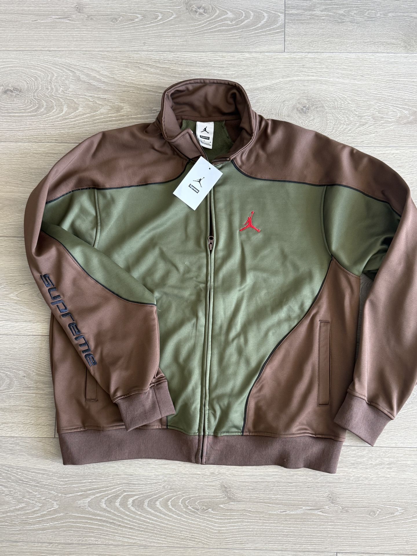Air Jordan Supreme Tricot Jacket Olive Large