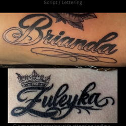 Small Custom Artwork / Script Designs – $35