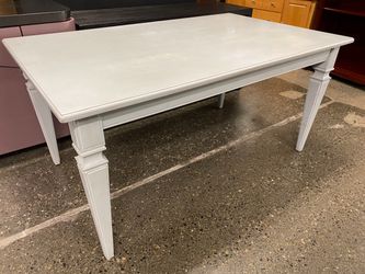 ETHAN ALLEN Light Blue Rectangular Dining Table