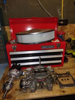 Carb, Distributor, Air Filter, and Battery