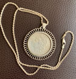 1882 Silver Dollar Silver chain necklace