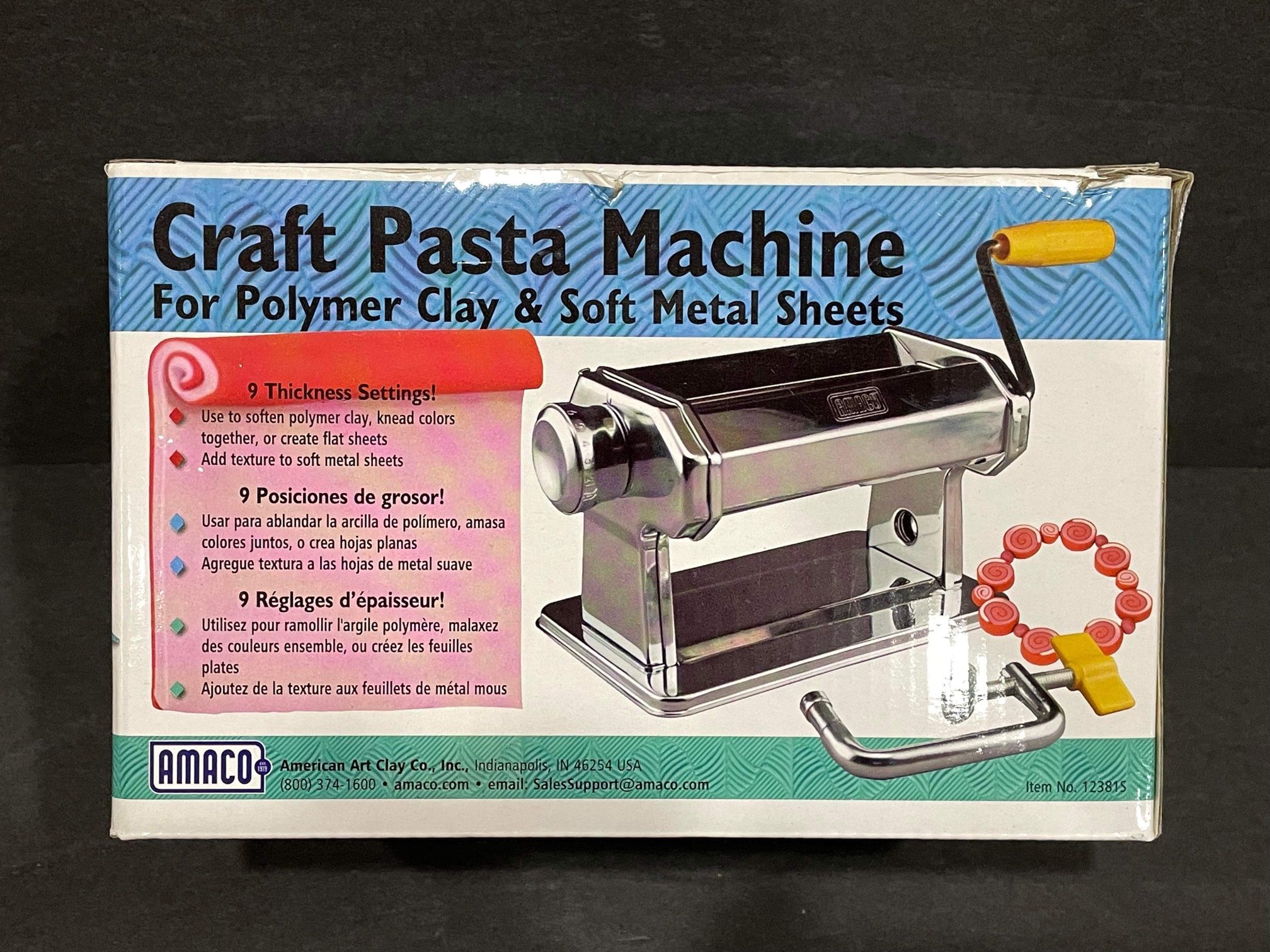 AMACO Craft Pasta Machine- Use W/ Polymer Clays/ Soft Metal Sheets - new in box Coral Springs 33071