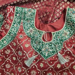 3 Piece Lined KhadaDupatta, Dress, As New Size L to XL, Sequin, Zardozi, Front And Back Work, Bridal, Wedding Indian, Party Dress, Soft For $200